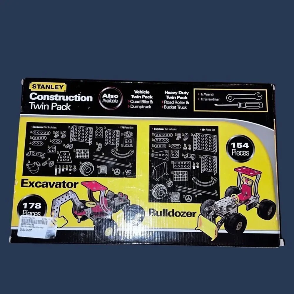 NEW Stanley construction twin pack set - construct and play - 334 piece set